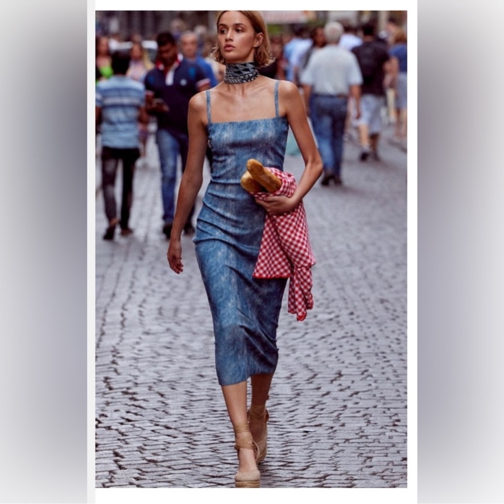 Zara Blue Denim Dress